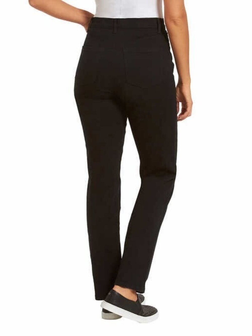GLORIA VANDERBILT AMANDA 1644310 BLACK TAPERED LEG JEANS SZ 14 - Picture 3 of 3